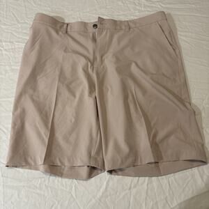 ADIDAS Golf-NWT-Men's Wonder Taupe Woven Polyester Blend Golf Shorts-Size 38